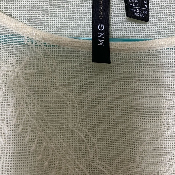 EUC MANGO CASUAL SHEER EMBROIDERED SWEATER - Picture 9 of 9